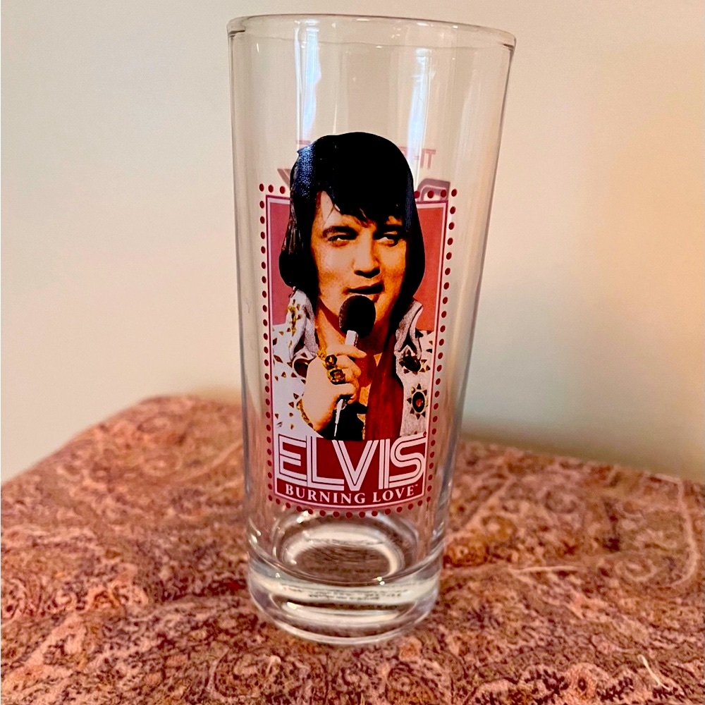 Elvis Burning Love Glass Tumbler